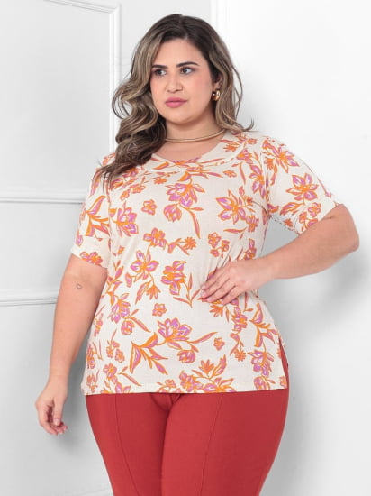 BLUSA  GOLA REDONDA ESTAMPADA FLORAL