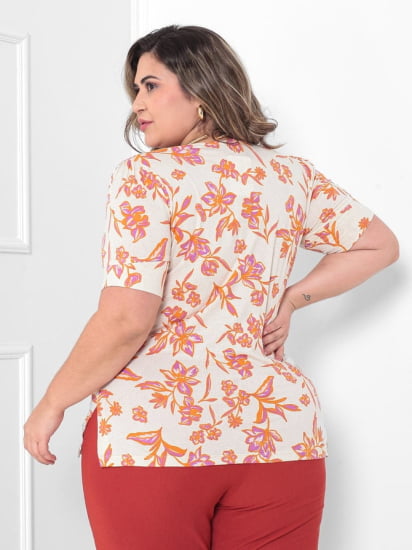 BLUSA  GOLA REDONDA ESTAMPADA FLORAL