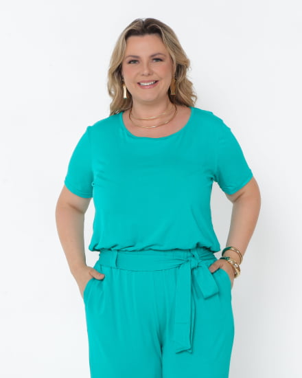 MACACÃO VISCOLYCRA VERDE TURQUESA