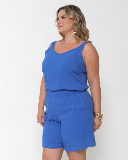 SHORT VISCOLINHO AZUL ROYAL