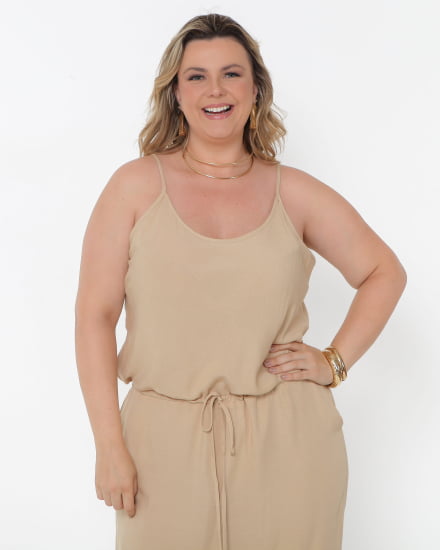 VESTIDO LONGO VISCOLINHO BEGE